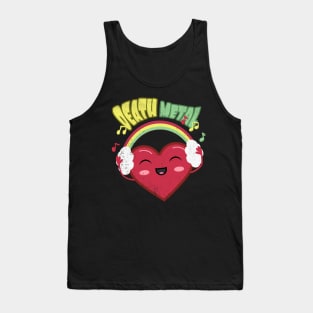 Death Metal Cute Heart Tank Top